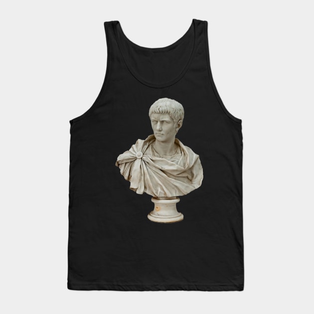 Caligula Marble Bust - Roman Soldier Sculpture 18th Century Tank Top by opptop